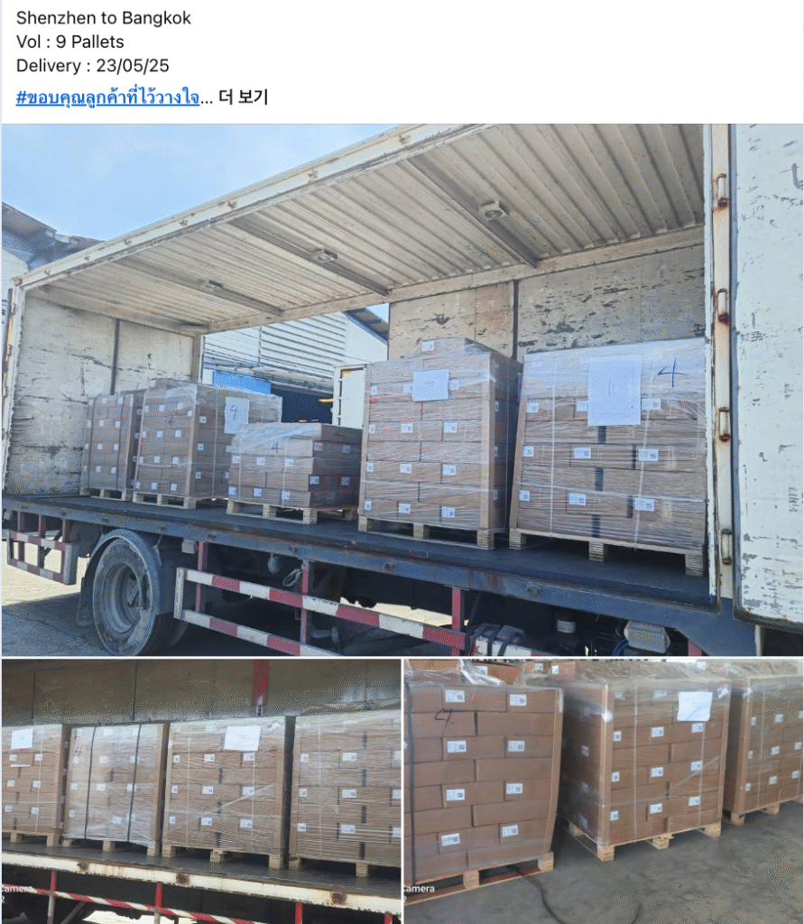 thai logistics9 Thai logistics team handling cargo operations at warehouse and transport hub